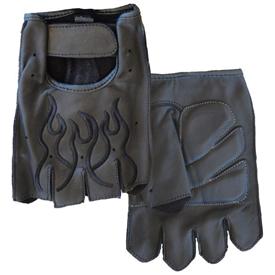 Golden Stag Glove - Fingerless with Black Flames