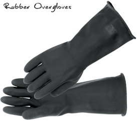 Rubber Overgloves Firstgear Black 