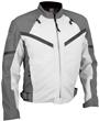 Firstgear Rush Textile Men's Silver/Dk Gray