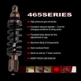 Progressive Suspension Series 465 Rear Shock for KLR650 08+ 465-100X