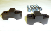 Handle Bar Risers Black or Silver - 18mm/.70"  (by Eagle)