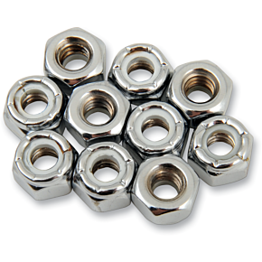 1/4-20 Chrome Nylon Nut DS-190524
