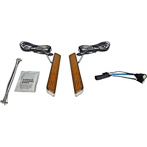 LED Fork Light - Amber - Chrome CD-FORK-SS6-AC