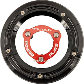 Derby Cover with Power Plate - Black/Red - Kit - '17-'25 Harley-Davidson TM-0051-BK-RD