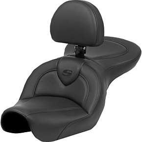 Roadsofa™ Seat - Black Stitch - with Backrest - FXD '04-'05 804-04-187BR