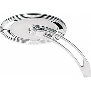 Mirror - Side View - Stepped - Oval - Chrome 13-044