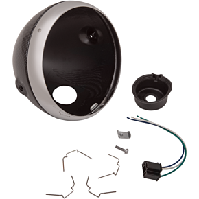 7" Lucas Style Headlight Shell - Faux Carbon 66-65069