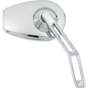 Mirror - Micro w/V2 Cut-Out Stem - Oval - Chrome - Right 102110