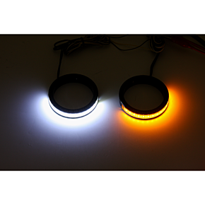 Turn Signals with Daytime Running Light - 37 mm - Black WA-37-AW-BS