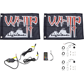 3' Light Rod Whip - Pair - White SB-RGBR-232