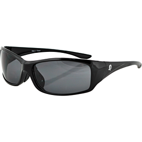 South Dakota Sunglasses - Shiny Black - Smoke EZSD01