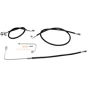 La Choppers Brake Line - 18" - 20" Ape Hanger Handlebars - Black LA-8151B19B