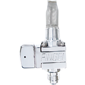 Pingel The Guzzler® Fuel Valve - Polished - 3/8" NPT - Single - 6AN