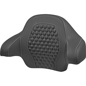 Tour Pack Backrest Pad - Honeycomb - Silver Stitching - FLH/FLT '14-'24 814-07-19005