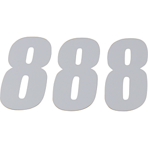 SX Plate Number - #8 - White - 6" 45-16-8