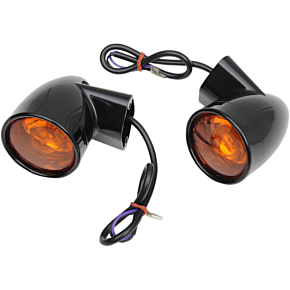 Rear Bullet Turn Signal Lights FLT - Black 2020-0602