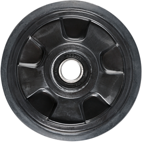 Idler Wheel with Snap Ring/Bearing 6004 - Black - 147 mm OD x 20 mm ID 298993