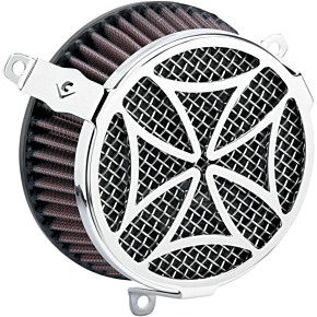 Cross Air Filter - Chrome - VT1300 06-0133-02-SB