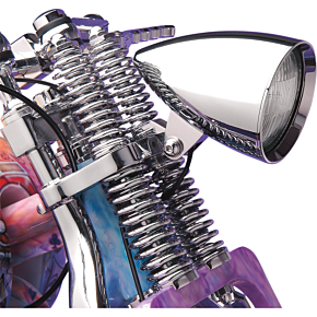 4 1/2" Headlight Housing - Chrome - Concours Rocket Smooth 1-4800CA