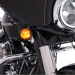 Ciro Front Signal Light Inserts - Black - Amber Lens 45420