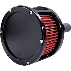 Feuling Oil Pump Corp Air Cleaner - BA Race Series - Black - Solid Cover - Red - M8 5423
