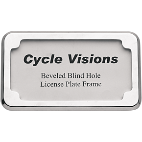 Beveled License Plate Frame - Chrome CV-4615