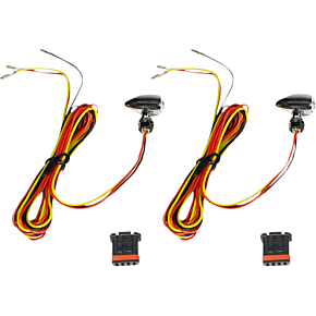 Micro Turn Signals - Dual - Amber/Red - Chrome CD-MICRO-AR-C