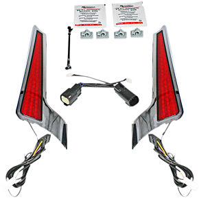 Fascia LED Light Panels - Chrome/Red CD-FASCIA-BCMRC