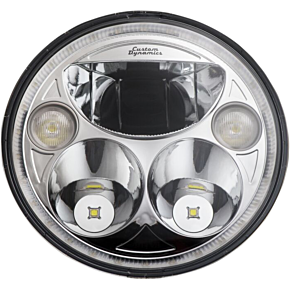 Custom Dynamics 7" TruBEAM® Headlamp - Chrome - Chief CDTB-7-I-C