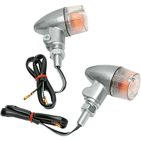 K and S Technologies Marker Light - Single Filament - Aluminum/Clear - Style 1