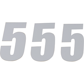 SX Plate Number - #5 - White - 6" 45-16-5