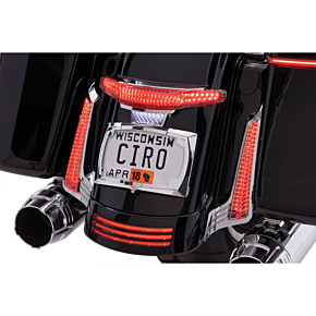 Ciro Taillight/License Plate Holder - Chrome 40051
