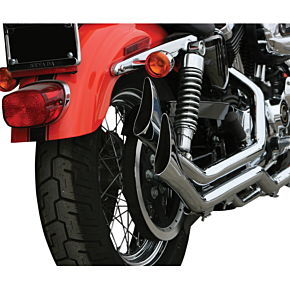 Paughco Side by Side Upsweep Exhaust - Chrome 7194SBS