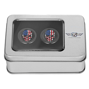 Docking Hardware Covers - Red/White/Blue American Flag Skull - Black FD25-DC-2730-BK