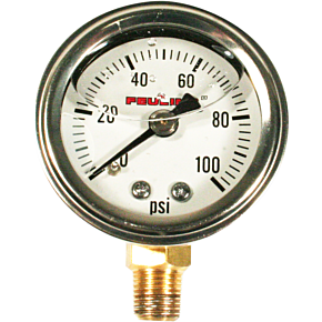 Oil Pressure Gauge - 1.5" Dial - Bottom Port - White Face 9040
