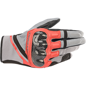 Chrome Gloves - Ash Gray/Black/Bright Red - 3XL 3568721-9203-3X