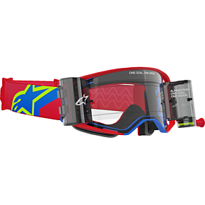 Supertech Roll-Off Goggle - Corp - Red/Blue - Clear Lens 5100425-3122