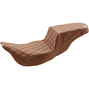 Saddlemen Step Up Seat - Lattice Stitched - Brown -  FLH