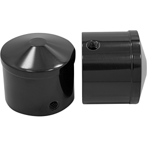 Front Axle Nut Cover - Black - Air Cushion - 1" AXL-AIR-ANO