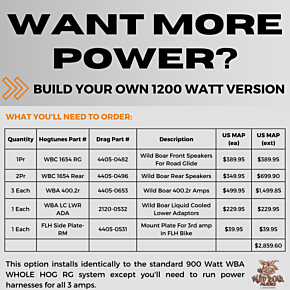900 Watt 6-Speaker - Road Glide WBA WHOLEHOG RG