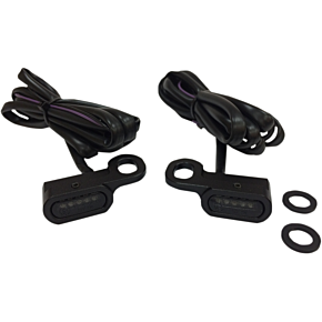 LED Handlebar Marker Lights - Hydraulic Clutch - Black/Smoke 2040-2131