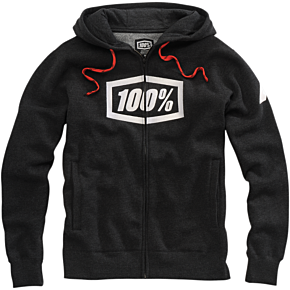 Syndicate Fleece Zip-Up Hoodie - Heather Black/White - Large 20032-00002
