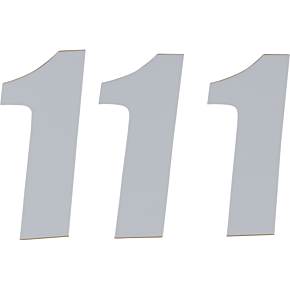 SX Plate Number - #1 - White - 6" 45-16-1