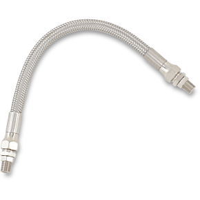 Oil Line with Fittings - Stainless Steel - 10" 0711-0045