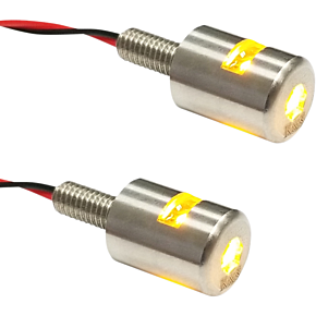K and S Technologies Three-Beam License Plate Bolt Lights - Amber