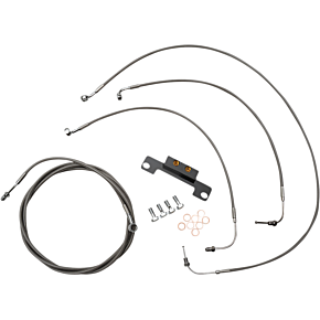 Handlebar Cable/Brake Line Kit  - Stock  Ape Hanger Handlebars - Stainless Steel LA-8056KT-08