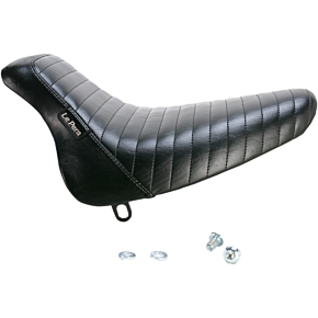 Bare Bones Solo Seat - Pleated - Black - Softail LX-007PT