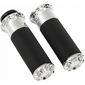 Grips - Beveled - TBW - Chrome 07-328