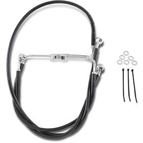 Brake Line - Front - Black - +10" 1741-2525