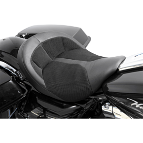 Danny Gray BigIST Solo Air Seat - Black Leather - FL '08-'20 FA-DGE-0280